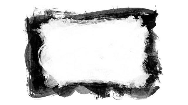 Animation grunge - brush stroke. Abstract hand - painted element. Grunge brush strokes animation. Underline and border design. Seamless looping background. 4K