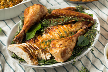 Homemade Thanksgiving Cut Up Turkey Platter