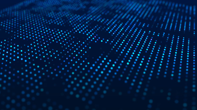 Abstract digital background. Big data code matrix. 3d rendering.