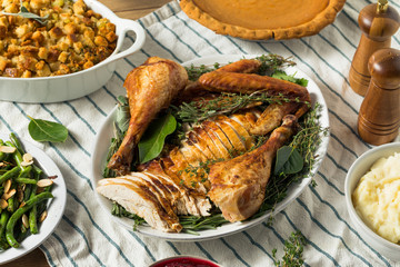 Homemade Thanksgiving Cut Up Turkey Platter