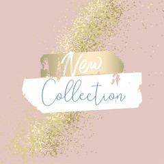 Elegant luxury nude rose pink blush and gold glitter 