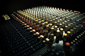 Mixing console close up 06