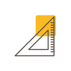 Isolated construction ruler line design