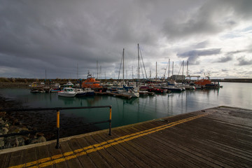 Fototapeta premium fishing boats in harbor
