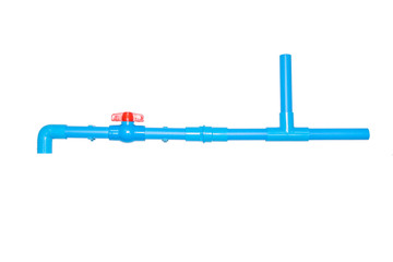 Blue PVC Pipes and Fittings