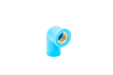Blue PVC Fittings - Brass Threaded Faucet Elbow