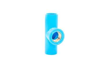 Blue PVC Fittings - Brass Threaded Faucet Tee