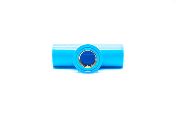 Blue PVC Fittings - Brass Threaded Faucet Tee