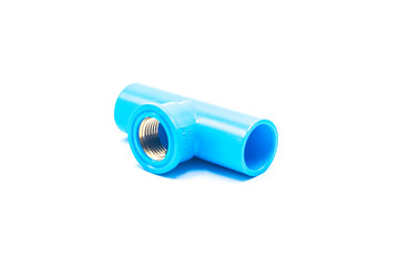 Blue PVC Fittings - Brass Threaded Faucet Tee