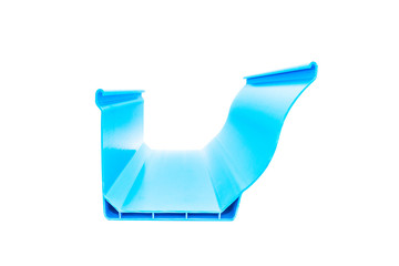 Blue PVC Rain Gutters (Cross Section)