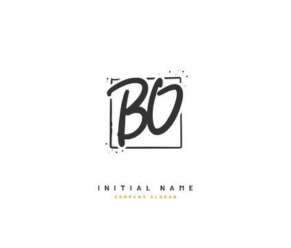 B O BO Beauty vector initial logo, handwriting logo of initial signature, wedding, fashion, jewerly, boutique, floral and botanical with creative template for any company or business.