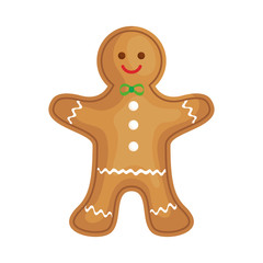 ginger cookie christmas isolated icon vector illustration design