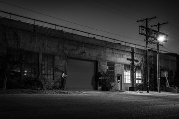 Industrial Building at Night
