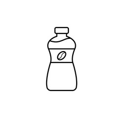 Isolated iced coffee bottle icon line design
