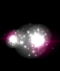 Glowing neon light. Holiday decoration.