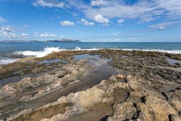 Beach of Can Picafort in Mallorca