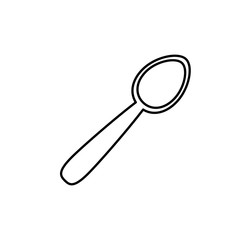 Isolated kitchen spoon line design