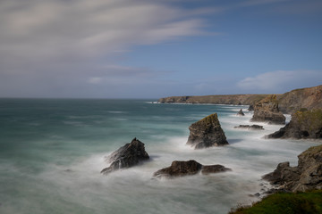 Carnewas and Bedruthan Steps, Newquay, Cornwall,UK
