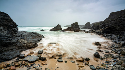 Carnewas and Bedruthan Steps, Newquay, Cornwall ,UK