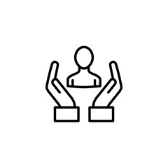 Social media avatar icon line design