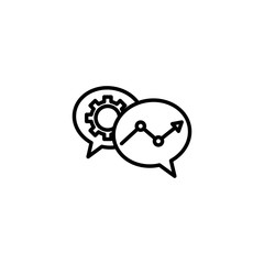 Social media bubbles icon line design