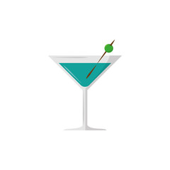 Isolated cocktail icon flat design