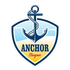 Naklejka premium Anchor Logo, Emblem Logo