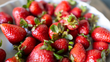 Healthy and nutritious strawberries for breakfast