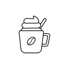 Isolated coffee mug icon line design