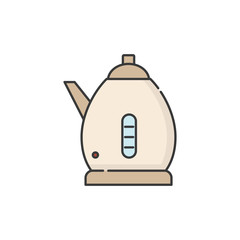 Isolated coffee pot icon fill design