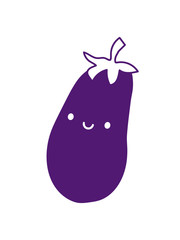gemüse mit gesicht süß niedlich augen mund aubergine kochen lecker gesund essen schürze genuss frucht clipart design cool