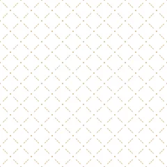 Gardinen Goldenes abstraktes geometrisches nahtloses Muster im orientalischen Stil. Luxus-Vektor-Hintergrund. Einfache grafische Verzierung. Weiße und goldene Textur mit Quadraten, Rauten, Gitter, Gitter, Netz, Wiederholungsfliesen © Olgastocker