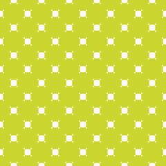 Vector geometric seamless pattern with small squares. Green and white color