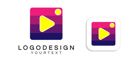 movie logo design. icon app smartphone color full