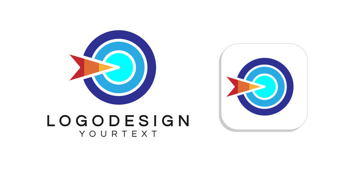 target logo design. icon app smartphone color full