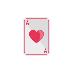 Isolated casino card flat design