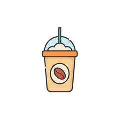 Isolated iced coffee mug icon fill design