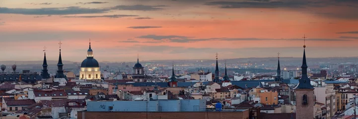 Fotobehang Madrid rooftop sunset view © rabbit75_fot