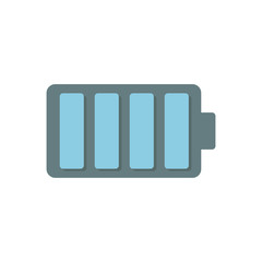 battery charging on white background