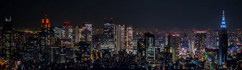 Foto op Plexiglas Tokyo stadsgezicht Nacht uitzicht op Shinjuku Japan © 拓也 神崎