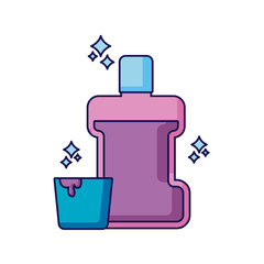 Isolated detergent bottle detailed design
