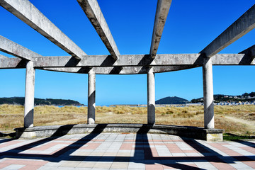 arches in the beach of Covas in Viveiro, Lugo, Galicia. Spain. Europe. September 21, 2019