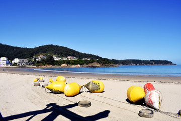 Beach of Covas in Viveiro, Lugo, Galicia. Spain. Europe. September 21, 2019