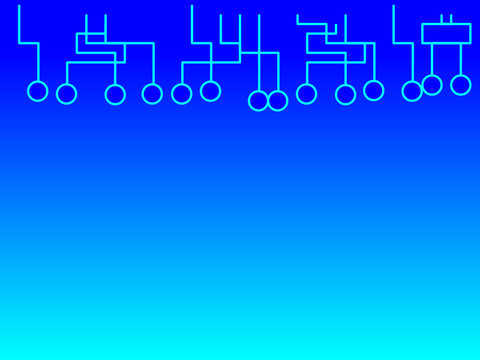 abstractblue gradient  background with squares line and circle 