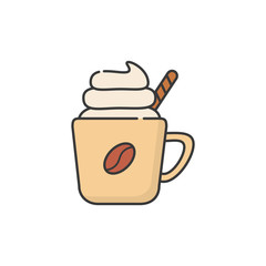 Isolated coffee mug icon fill design