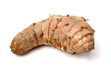 Turmeric on white background