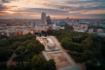Foto op Plexiglas Madrid Temple Of Debod aerial view © rabbit75_fot