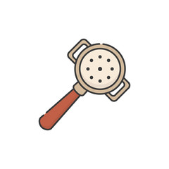 Isolated coffee strainer icon fill design