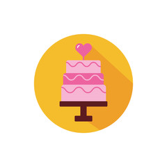 Isolated love cake vector design