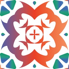 Ethnic decorative ceramic and color tiles. EPS10.